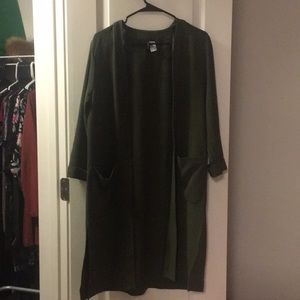Dark green H&M long cardigan worn once